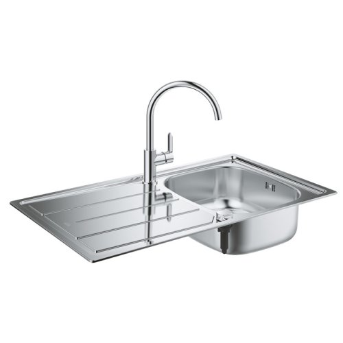 Набор кухонная мойка Grohe Sink 31562SD0 K200 + смеситель BauEdge 31367000