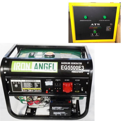 Бензиновый генератор Iron Angel EG 5500 E3 ATS (3 фазы)