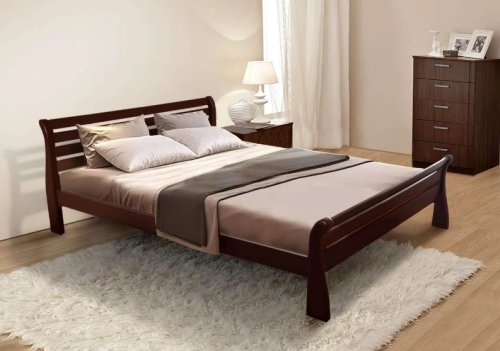 Ліжко полуторне МІКС-меблі Ретро 140x200 темний горіх