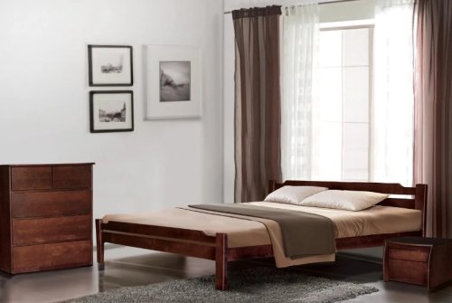 Ліжко двоспальне МІКС-меблі Ольга 180x200 горіх