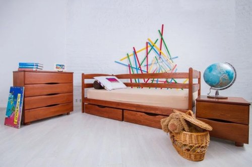 Кровать односпальная МИКС-мебель Ева 90x200 светлый орех
