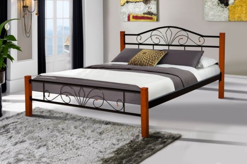 Кровать двуспальная МИКС-мебель Релакс Вуд 160x200 черный