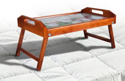 Столик для завтрака МИКС-мебель стекло/тюльпаны/яблоня