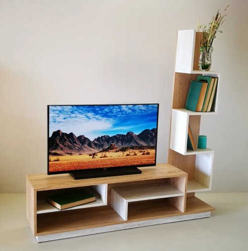 Тумба под ТВ МИКС-мебель ТВ-3 Сонома+Атланта