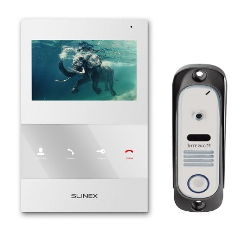 Комплект видеодомофона Slinex SQ-04 White + Панель Intercom IM-10 White