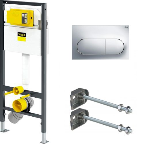 Инсталляция Viega Prevista Dry 771973 + Крепежный набор 460440 + Клавиша 773748