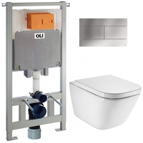 Набор инсталляция OLI 80 4в1 с унитазом Roca GAP Clean Rim