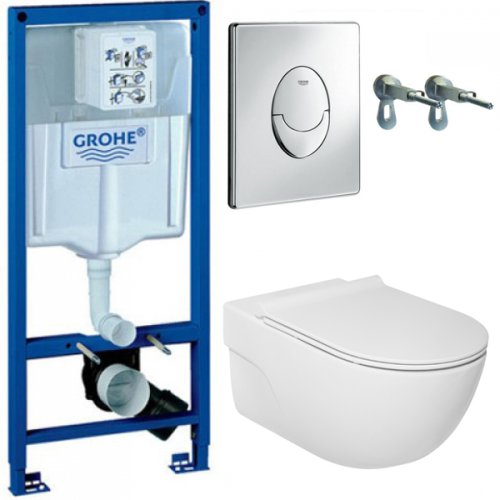 Набор инсталляция Grohe Rapid SL 3в1 с унитазом Roca Meridian Rimless