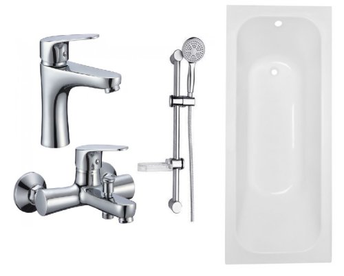 Ванна Volle Altea 170*70*44,8см с набором смесителей Rozzy Jenori