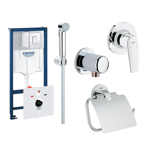 Набор инсталляция GROHE Rapid SL + Набор гигиенического душа + Держатель туалетной бумаги 442007