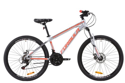 Велосипед Formula Thor 1.0 AM DD 26" 2020 / рама 14" серебристый/черный/красный OPS-FR-26-343