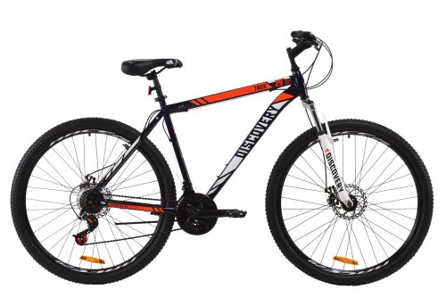 Велосипед Discovery Trek AM DD 29" 2020 / рама 21" синий/оранжевый OPS-DIS-29-058