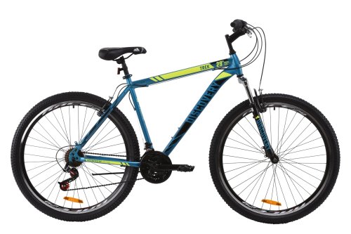 Велосипед Discovery Trek AM Vbr 29" 2020 / рама 21" малахитовый/желтый OPS-DIS-29-051