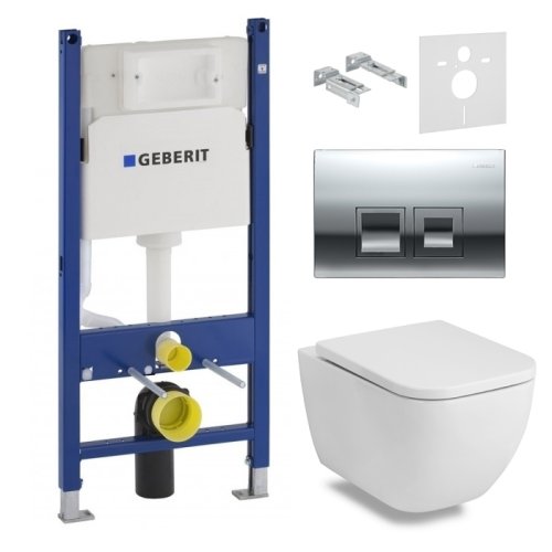 Інсталяція Geberit Duofix з клавішею і унітазом Volle Orlando