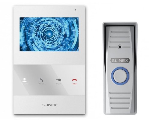 Комплект видеодомофона Slinex SQ-04M White + Панель Slinex ML-15HR Grey