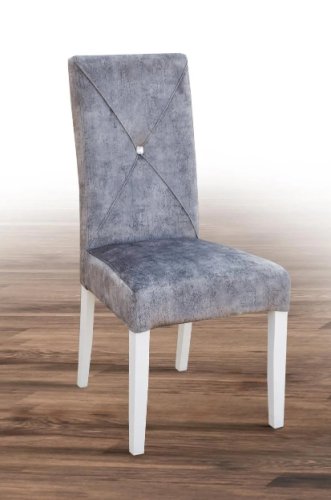 Стул МИКС-мебель Димас белый/серая ткань