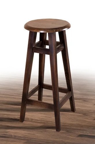 Табурет барный МИКС-мебель круглый темный орех