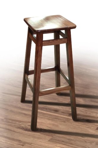 Табурет барный МИКС-мебель квадратный темный орех