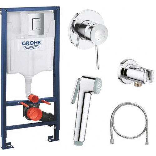 Набор инсталляция с набором гигиенического душа Grohe 38772001+111048
