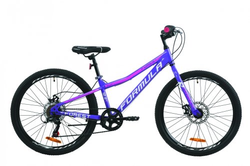 Велосипед Formula Forest DD 24" 2020 / рама 12,5" фиолетово-белый с малиновым OPS-FR-24-209