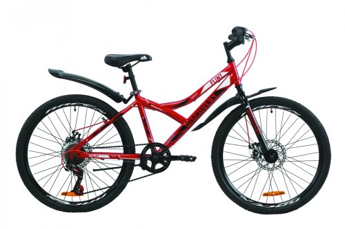 Велосипед Discovery Flint DD 24" 2020 / рама 14" красно-черный OPS-DIS-24-171