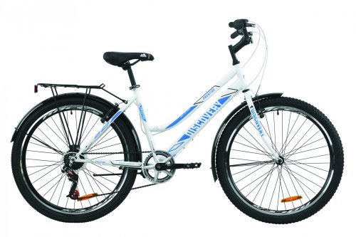 Велосипед Discovery Prestige Woman 26" 2020 / рама 17" бело-голубой OPS-DIS-26-244