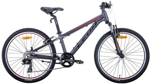 Велосипед Leon Junior AM 24" 2020 / рама 12,5" антрацитовый с красным OPS-LN-24-046