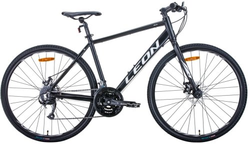 Велосипед Leon HD-80 28" 2020 / рама 21" черно-белый OPS-LN-28-014