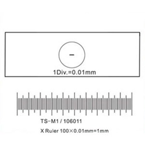 Калібрувальна лінійка SIGETA X 1мм / 100 Div.x0.01мм