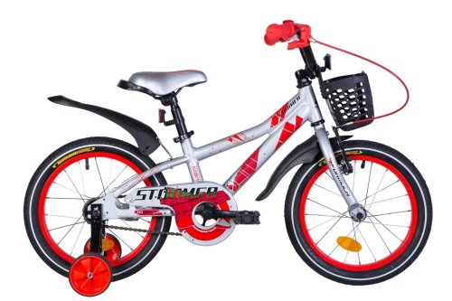 Велосипед Formula Stormer 16" 2020 / рама 8,5" серебристо-красный (OPS-FRK-16-132)