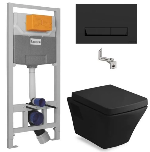 Унитаз + Инсталляция Volle Teo Black 13-88-422black+i8122B