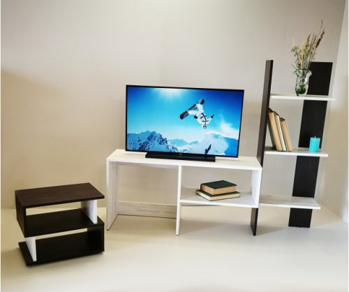 Тумба под ТВ МИКС-мебель ТВС-2 Атланта+Венге