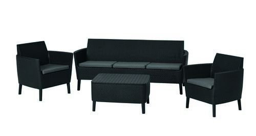 Набір меблів Allibert Salemo 3 seater set (графіт - прохолодний сірий)
