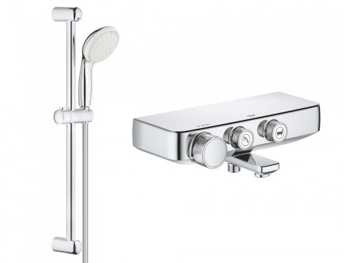 Змішувач для ванни Grohe Grohtherm Smartcontrol з душовим гарнітуром 34718000 + 27598001