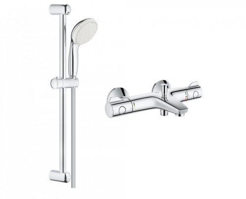 Змішувач для ванни Grohe Grohtherm 800 з душовим гарнітуром 34567000 + 27598001
