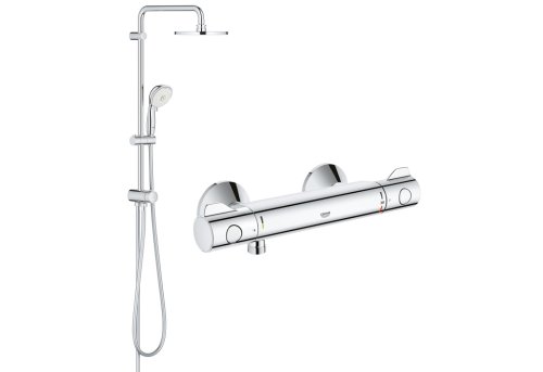Душевая система Grohe New Tempesta Rustic System 200 с термостатическим смесителем Grohe Grohterm 800