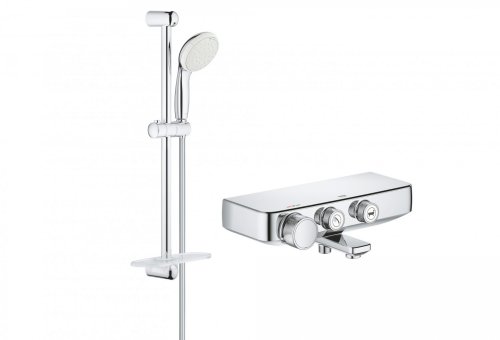 Смеситель для ванны с термостатом Grohe Grohtherm SmartControl с душевой лейкой
