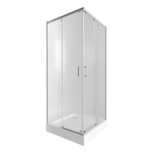 Набір Q-tap душова кабіна Taurus WHI1099SC6 Clear + піддон Unisquare 309915 (TAUWHI1099SC6UNIS309915)