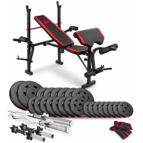 Набір Hop-Sport Premium 94 кг з лавою HS-1055