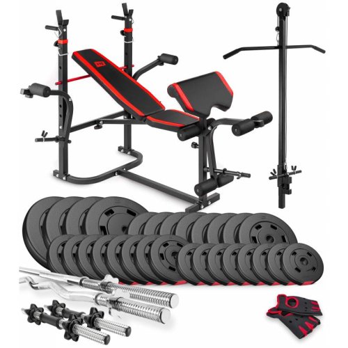 Набір Hop-Sport Premium 124 кг з лавою HS-1 065