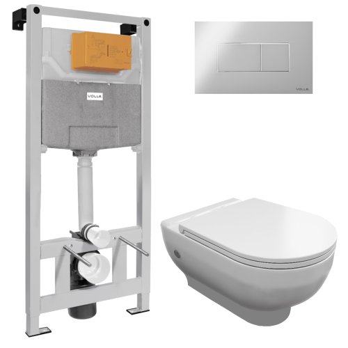 Інсталяція Volle Master Neo + унітаз підвісний VIRGO Rimless з сидінням Slim slow-closing