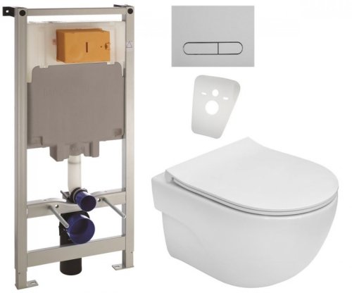 Унітаз з інсталяцією Roca Meridian Rimless A34H242000 + 141515
