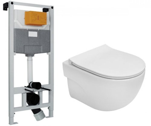 Унітаз з інсталяцією Roca Meridian Rimless A34H242000 + 201010