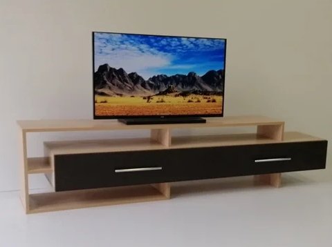 Тумба под ТВ МИКС-мебель ТВ-10 Сонома+Венге