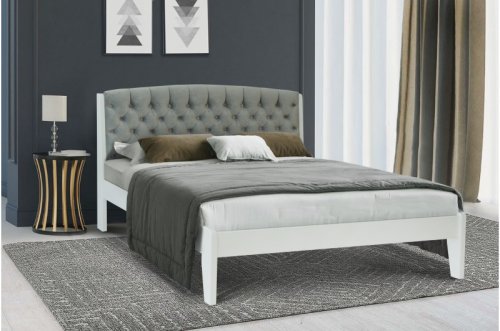 Ліжко двоспальне МІКС-меблі Вірджинія 160x200 горіх / Беатрис 03