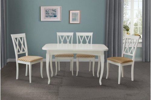 Стол обеденный МИКС-мебель Соренто белый