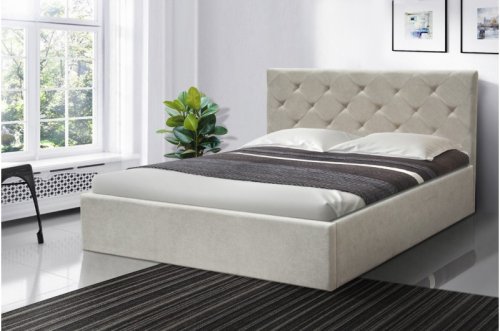 Ліжко двоспальне МІКС-меблі Атланта з підйомним механізмом 160x200 Аляска 05 сірий