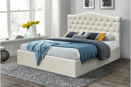 Кровать двуспальная МИКС-мебель Доминика с подъемным механизмом 160x200 кожзам Лорд 20 серый