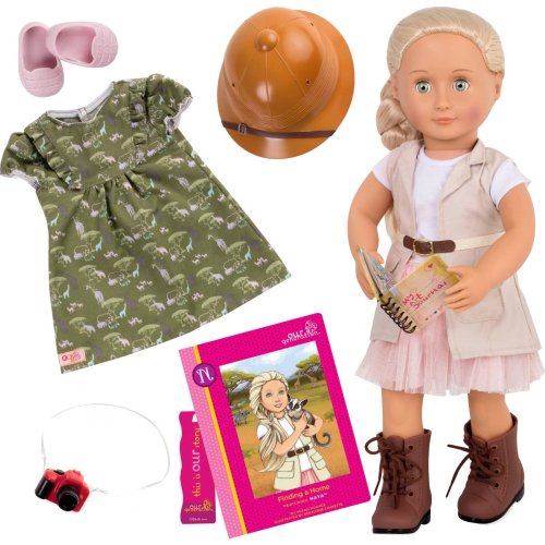 Кукла Our Generation Deluxe Найа - любительница сафари с книгой 46см BD31164ATZ