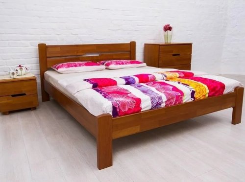 Кровать двуспальная МИКС-мебель Айрис без изножья 180x190 бук натуральный